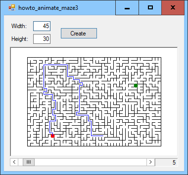 [Animate maze solving, version 3]
