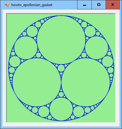 [Draw an Apollonian gasket in C#]