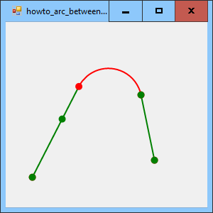 [Connect two line segments with a circular arc in C#]