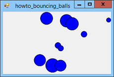 [Animate several bouncing balls in C#]