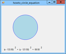 Calculate the formula for a circle