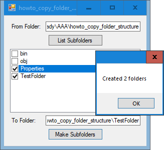 [Copy folder structure in C#]