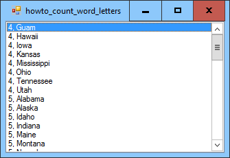 [Sort words by letter count in C#]