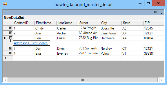 [Display master-detail data in a DataGrid in C#]