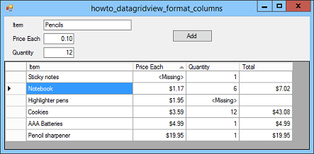 [Format DataGridView columns in C#]