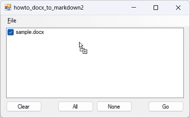 [Add drag and drop to the markdown conversion program in C# and Microsoft Word]