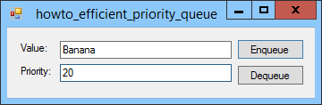 [Make an efficient priority queue class in C#, Part 1]