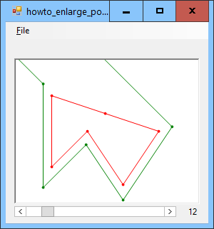 [Enlarge a polygon that has colinear vertices in C#]