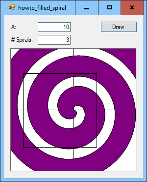 [Draw a filled spiral in C#]