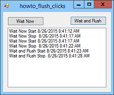 [Flush click events in C#]