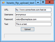 [Upload text into a file on an FTP server in C#]