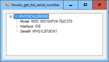 [Get a hard drive serial number in C#]