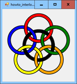 [Draw interlocked circles in C#]