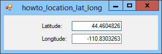 [Use the Location API to find the computer's latitude and longitude in C#]