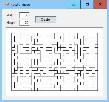 [Make and draw a maze in C#]