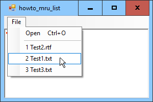 [Build an MRU list in C#]