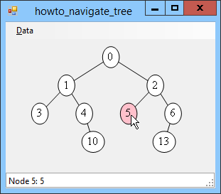 [Map between nodes and node numbers in a binary tree in C#]