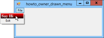 [Make owner drawn menus in C#]
