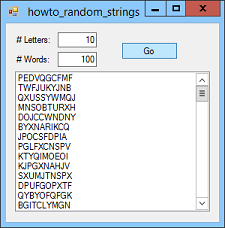generate random strings
