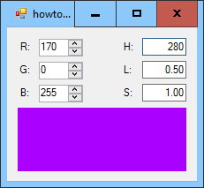 [Convert between RGB and HLS color models in C#]