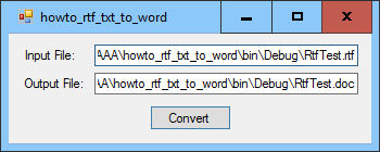 [Convert RTF and TXT files into DOCX files in C#]