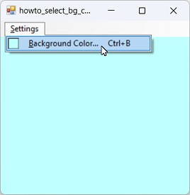 [Let the user select colors from menus in C#]