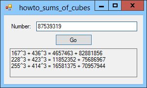 [Understand taxicab numbers in C#]