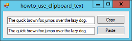 copy and paste clipboard text