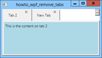 [Remove tabs from a WPF TabControl at runtime in C#]