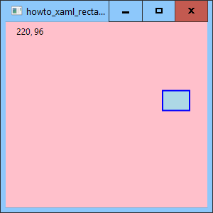 [Use XAML data binding to display an animated rectangle's location]