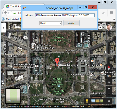 [Display Google Maps for an address in C#]