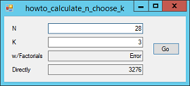 binomial coefficient