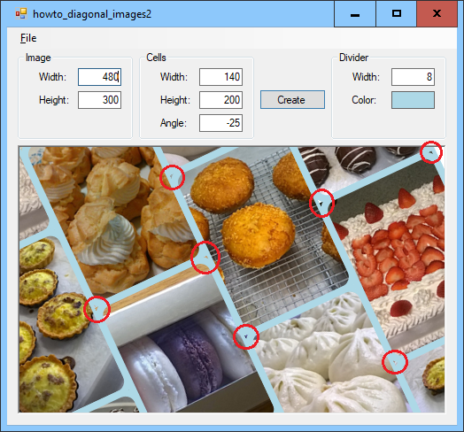 [Make an improved diagonal picture montage in C#]