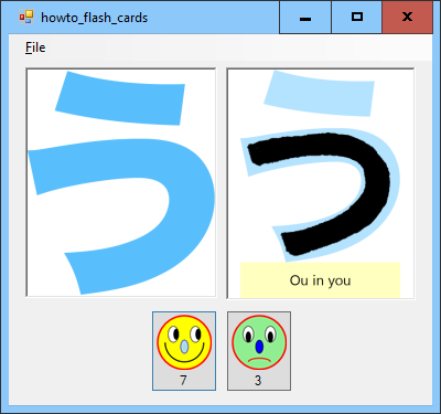 [Display flash cards in C#]