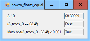 [Compare floating-point values safely in C#]