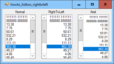 [Right-justify values in a ListBox in C#]