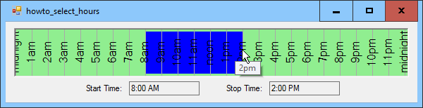 [Graphically select hours in C#]
